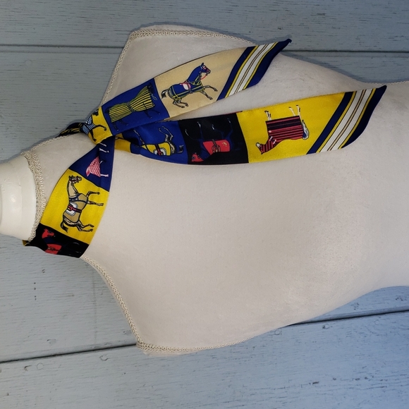 * Horse Show Skinny Scarf Cowgirl Vaquera Country Stripes - Picture 6 of 10